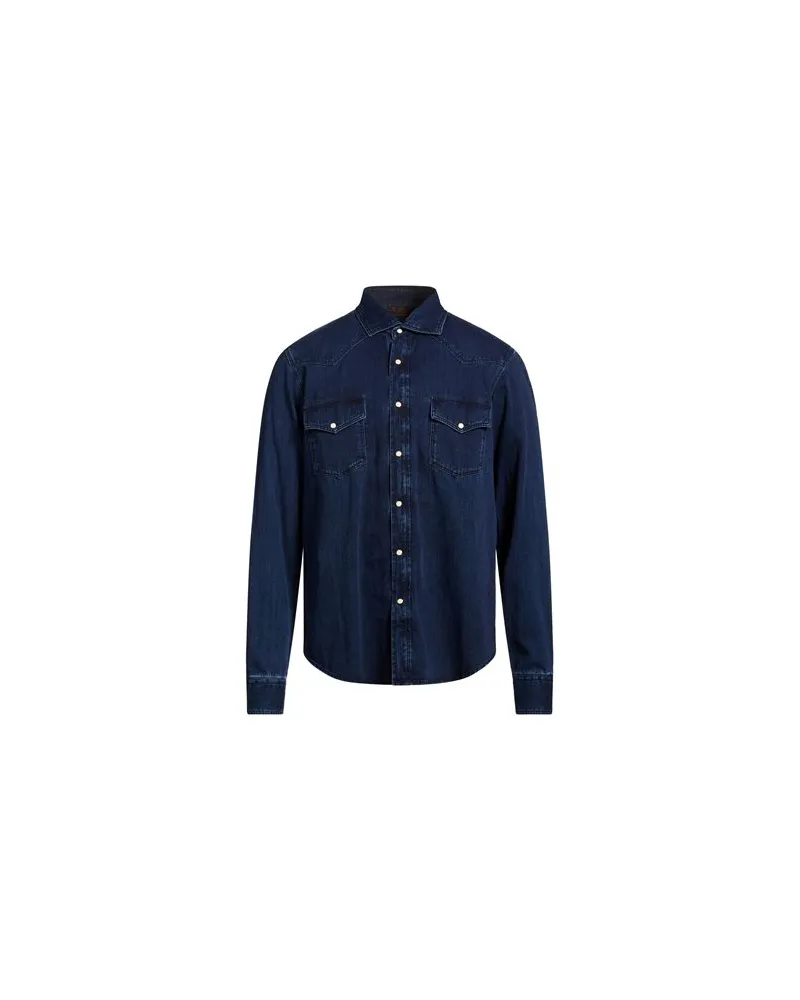 MOORER TOPS - Jeanshemdenauf YOOX.COM Blau