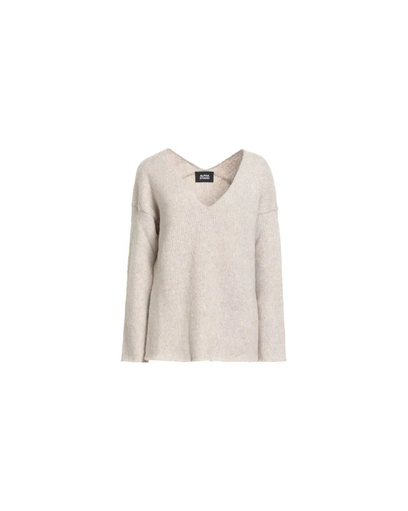 Alpha Studio STRICKWAREN - Pulloverauf YOOX.COM Beige