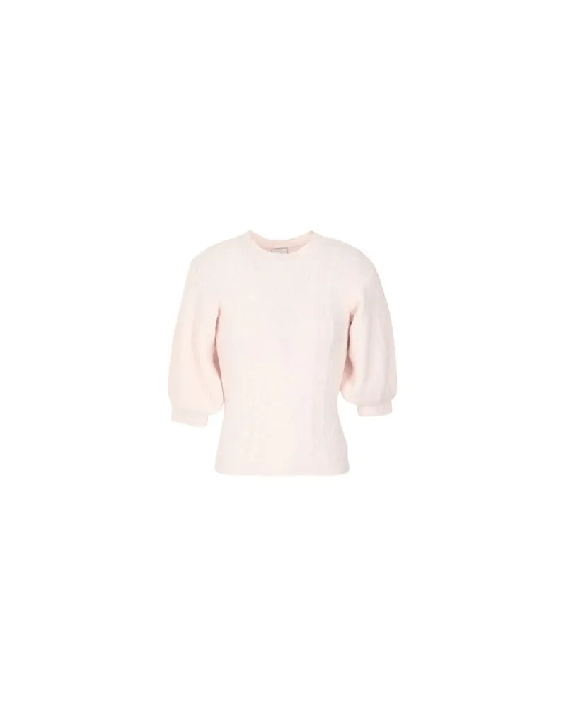 8 by Yoox BRUSHED CABLE KNIT SHORT SLEEVE CROPPED SWEATER - STRICKWAREN - Pulloverauf YOOX.COM Hellrosa