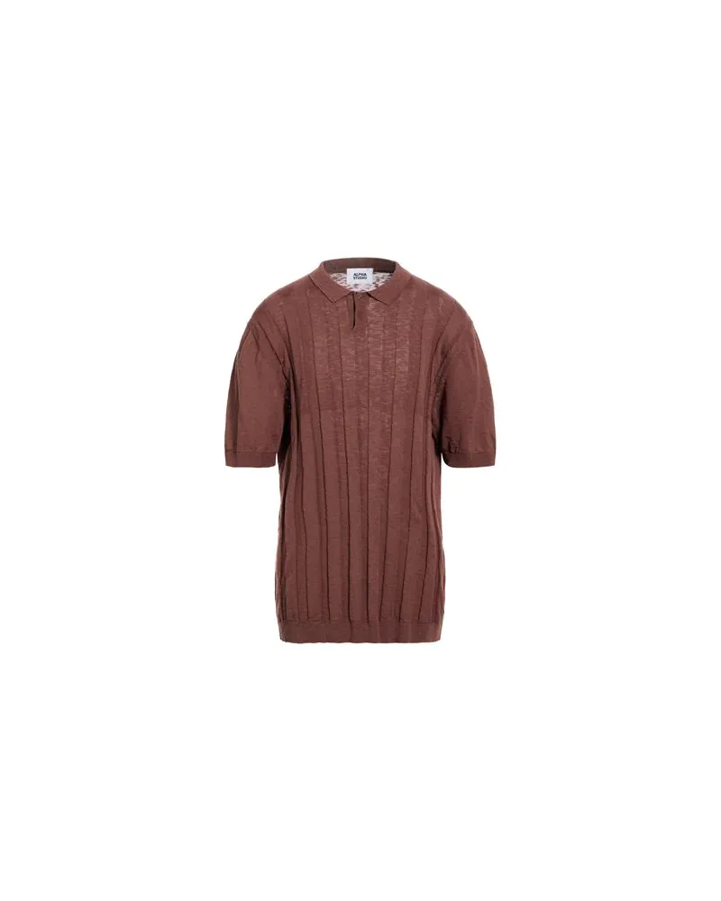 Alpha Studio STRICKWAREN - Pulloverauf YOOX.COM Schokobraun