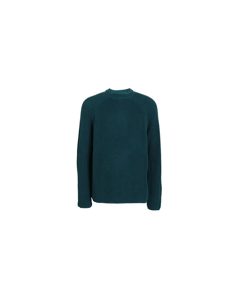 TOPMAN regular knitted jumper with raglan sleeve in green - MGREEN  - STRICKWAREN - Pulloverauf YOOX.COM Aquamarin
