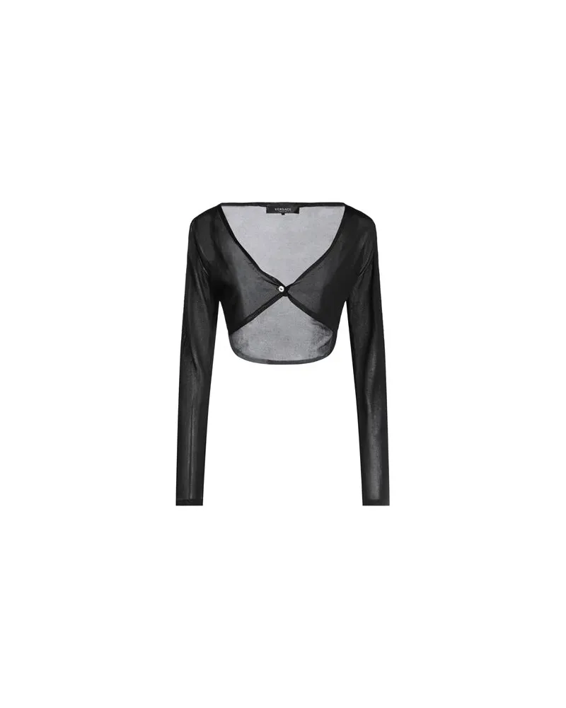 Versace STRICKWAREN - Strickjackenauf YOOX.COM Schwarz