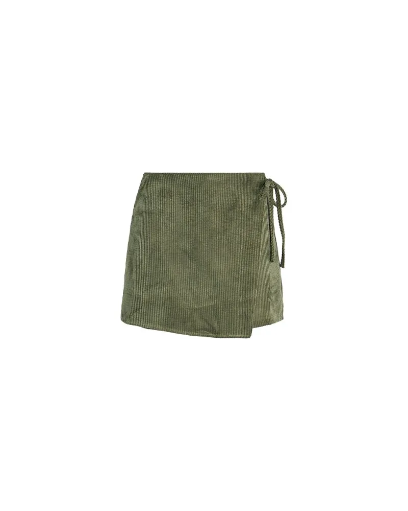 8 by Yoox ORGANIC COTTON CORDUROY WRAP MINI SKIRT  - HOSEN & RÖCKE - Shorts & Bermudashortsauf YOOX.COM Militärgrün