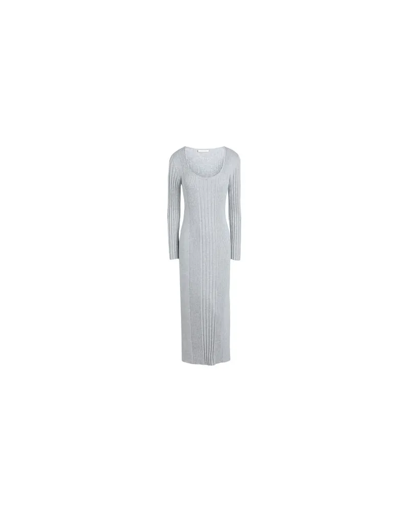 Ninety Percent JASMINE RIB BLOCK DRESS   - KLEIDER - Midi-Kleiderauf YOOX.COM Grau