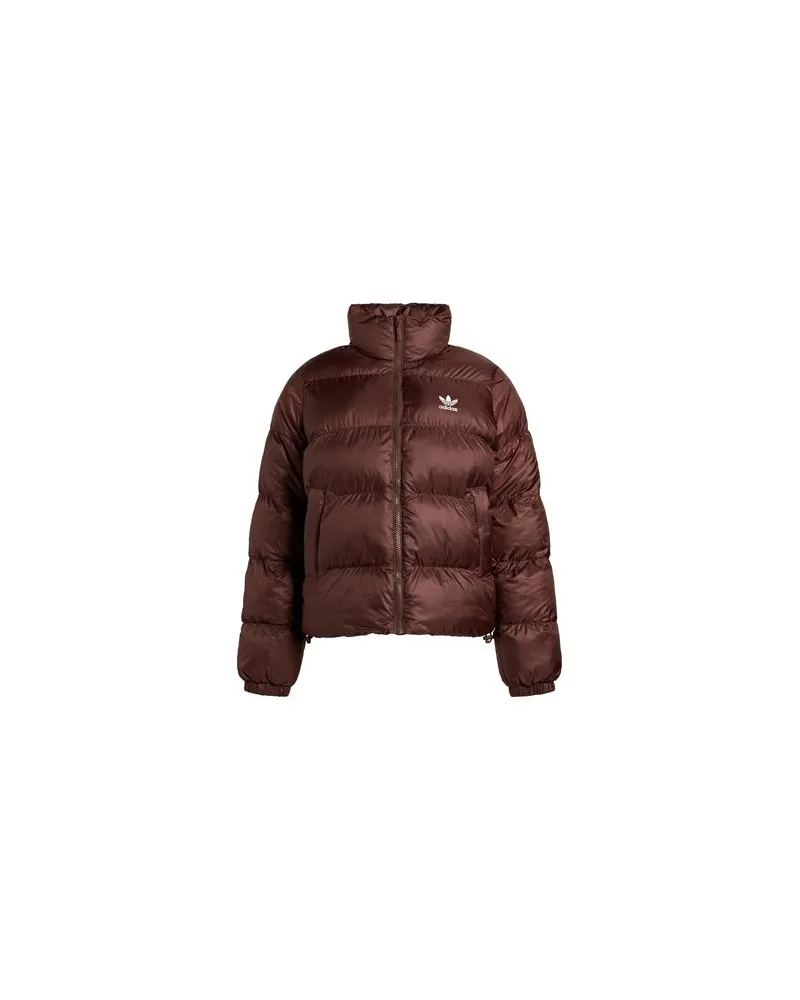 adidas SHORT PUFFER - JACKEN & MÄNTEL - Pufferjacken & Daunenjackenauf YOOX.COM Braun