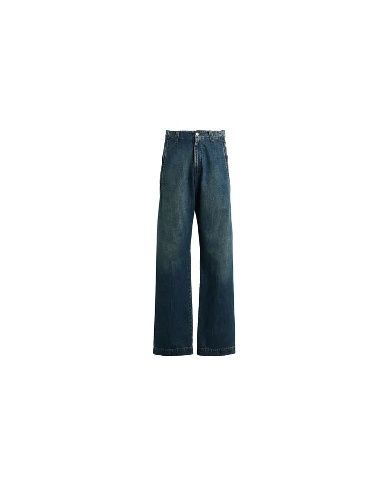 Maison Margiela HOSEN & RÖCKE - Jeanshosenauf YOOX.COM Blau