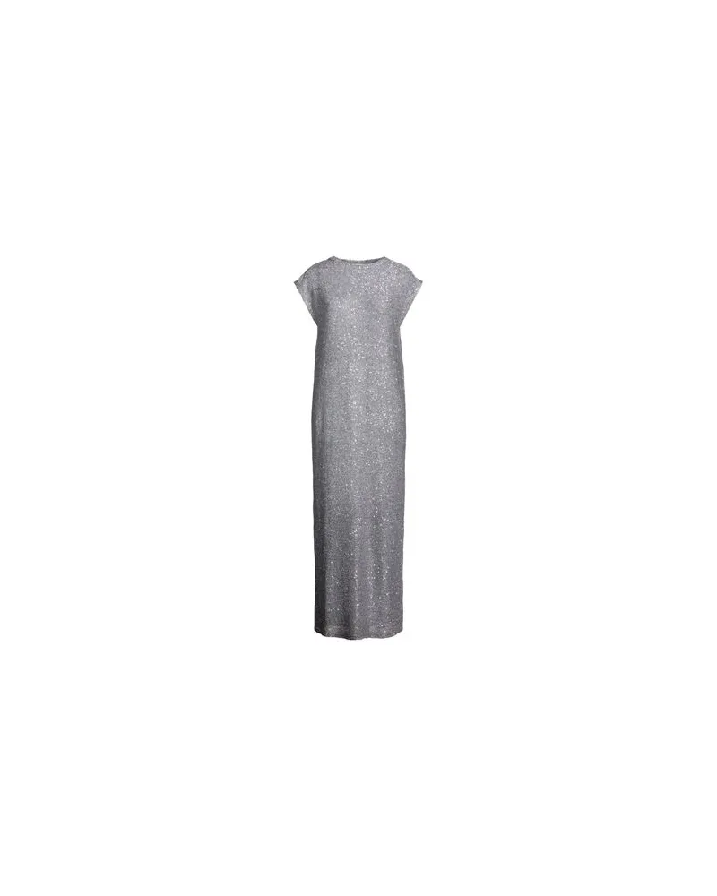 ALYSI CRÈME - KLEIDER - Maxi-Kleiderauf YOOX.COM Stahlgrau