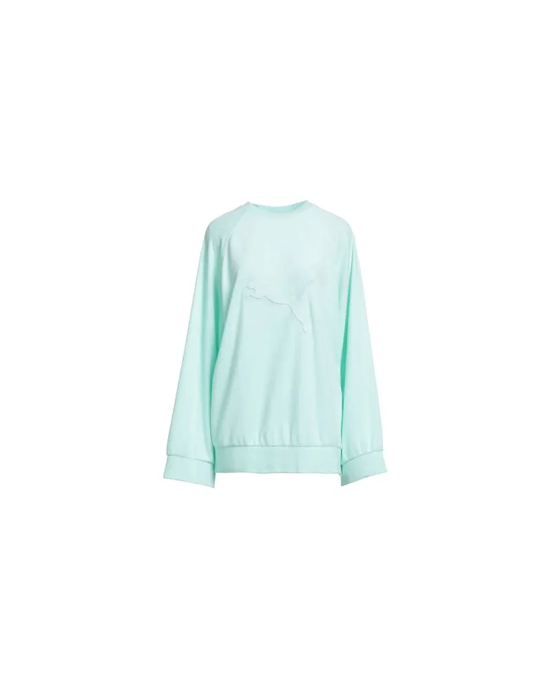 Puma CREW NECK PULLOVER  - TOPS - Sweatshirtsauf YOOX.COM Säuregrün