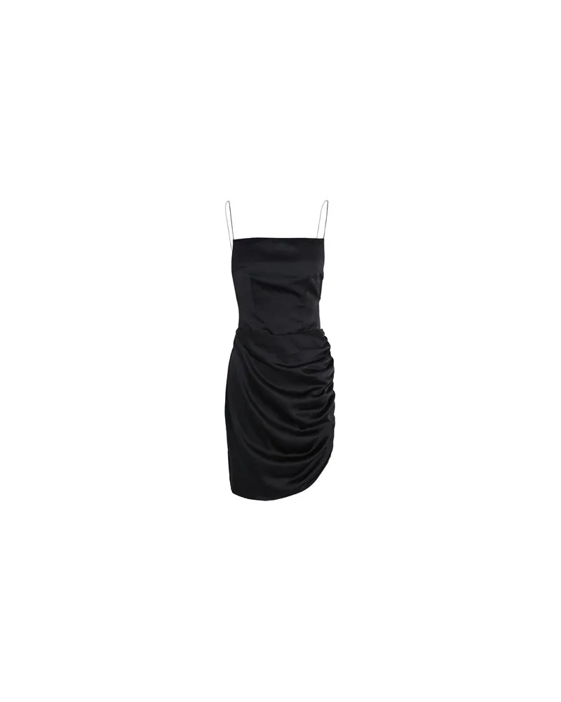 NINEMINUTES MINI ABITO IN RASO - KLEIDER - Mini-Kleiderauf YOOX.COM Schwarz