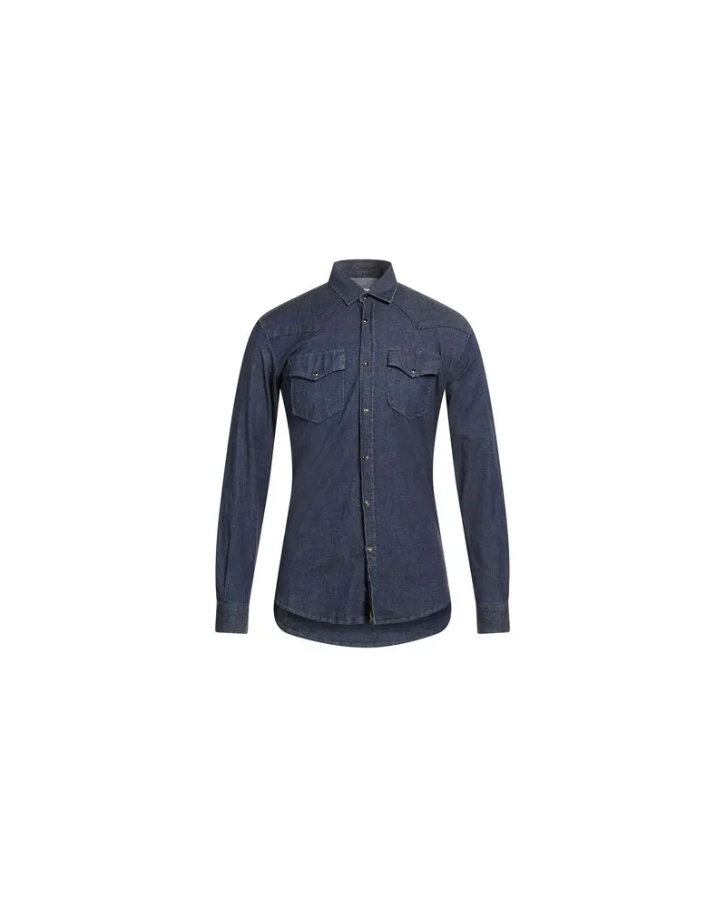 Daniele Alessandrini TOPS - Jeanshemdenauf YOOX.COM Blau