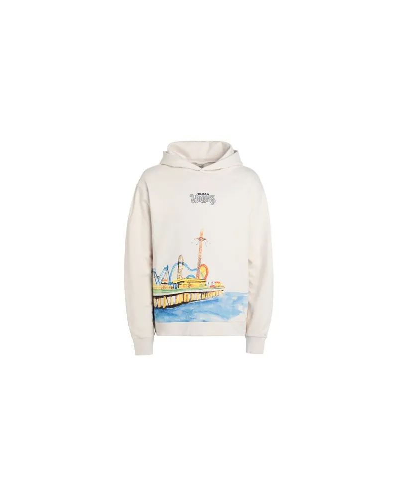 Puma Showtime Hoodie  - TOPS - Sweatshirtsauf YOOX.COM Cremeweiß