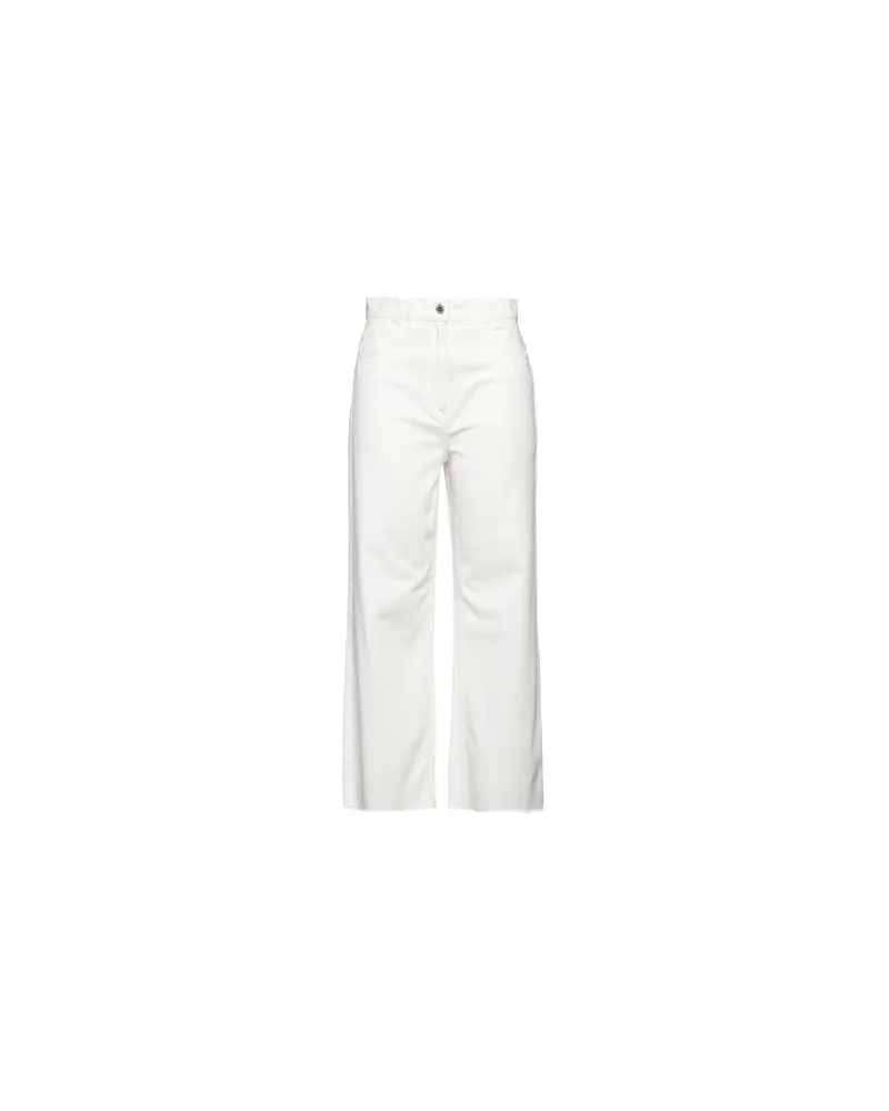 Elisabetta Franchi HOSEN & RÖCKE - Jeanshosenauf YOOX.COM Elfenbein