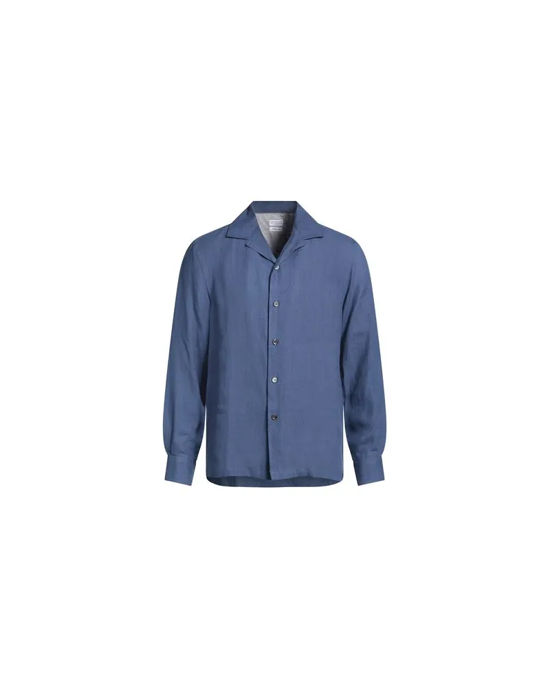 Brunello Cucinelli TOPS - Hemdenauf YOOX.COM Taubenblau