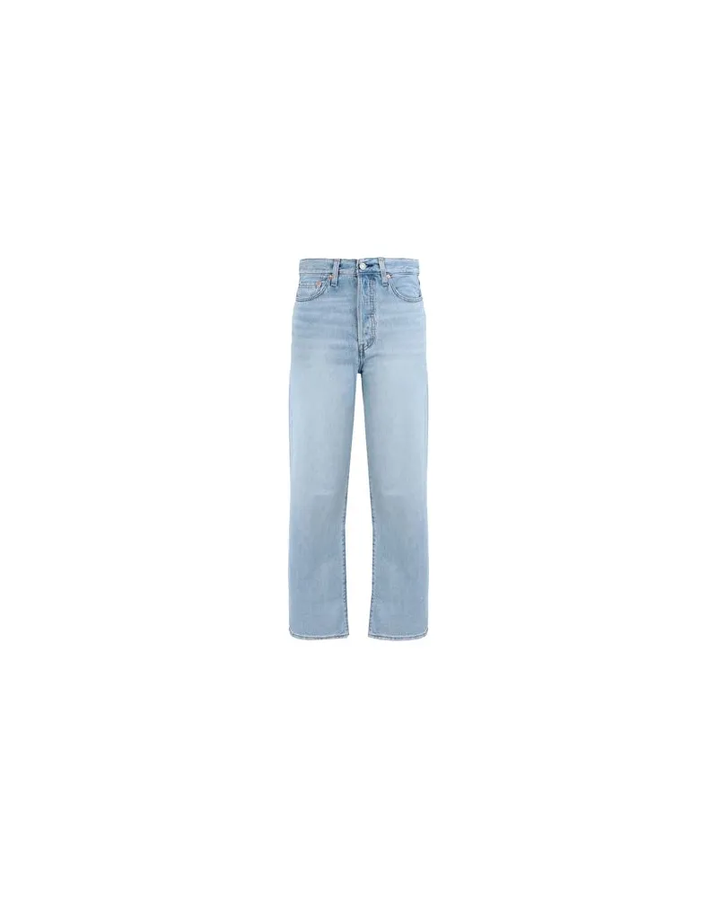 Levi's RIBCAGE STRAIGHT ANKLE  - HOSEN & RÖCKE - Jeanshosenauf YOOX.COM Blau