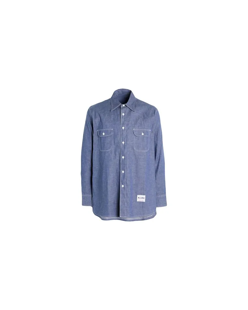 MOORER TOPS - Jeanshemdenauf YOOX.COM Blau