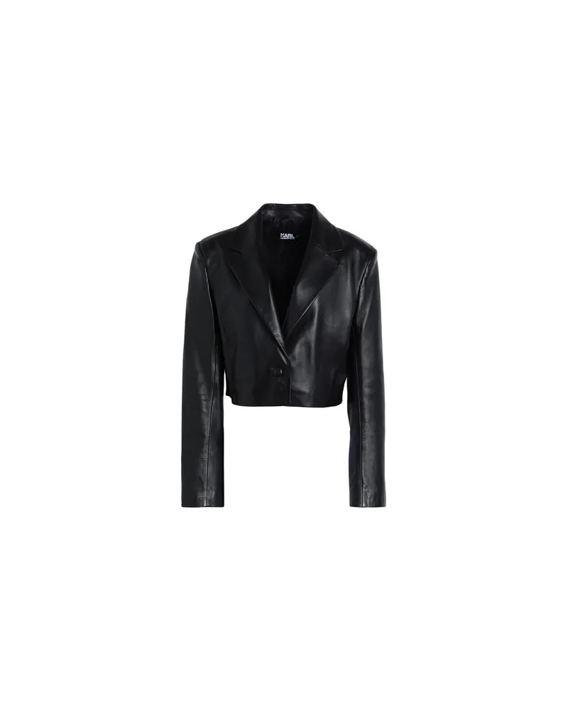 Karl Lagerfeld SIGNATURE LEATHER JACKET - ANZÜGE und CO-ORDS - Blazersauf YOOX.COM Schwarz