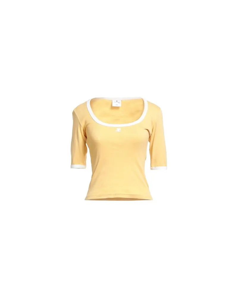 Courrèges TOPS - T-shirtsauf YOOX.COM Pastellgelb