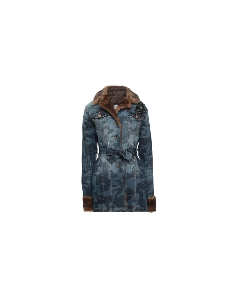Fracomina JACKEN & MÄNTEL - Jeansjacken/Mäntelauf YOOX.COM Blau