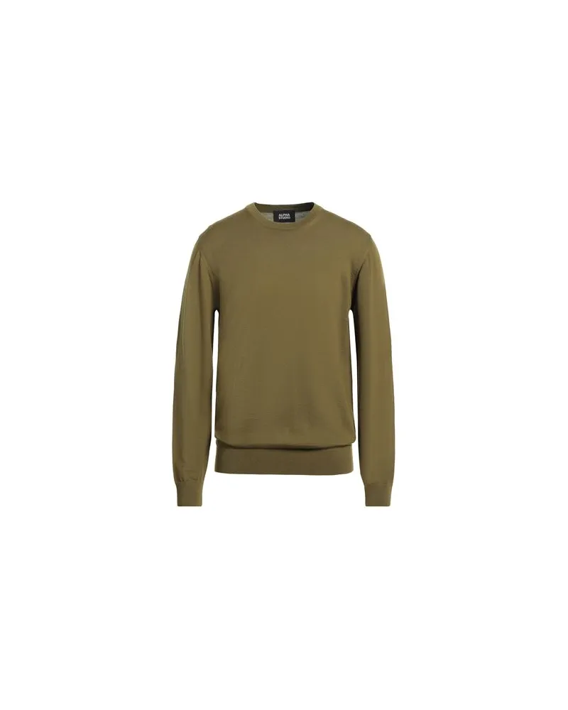 Alpha Studio STRICKWAREN - Pulloverauf YOOX.COM Militärgrün