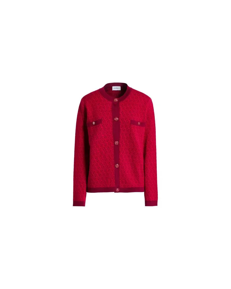 Ferragamo STRICKWAREN - Strickjackenauf YOOX.COM Magenta