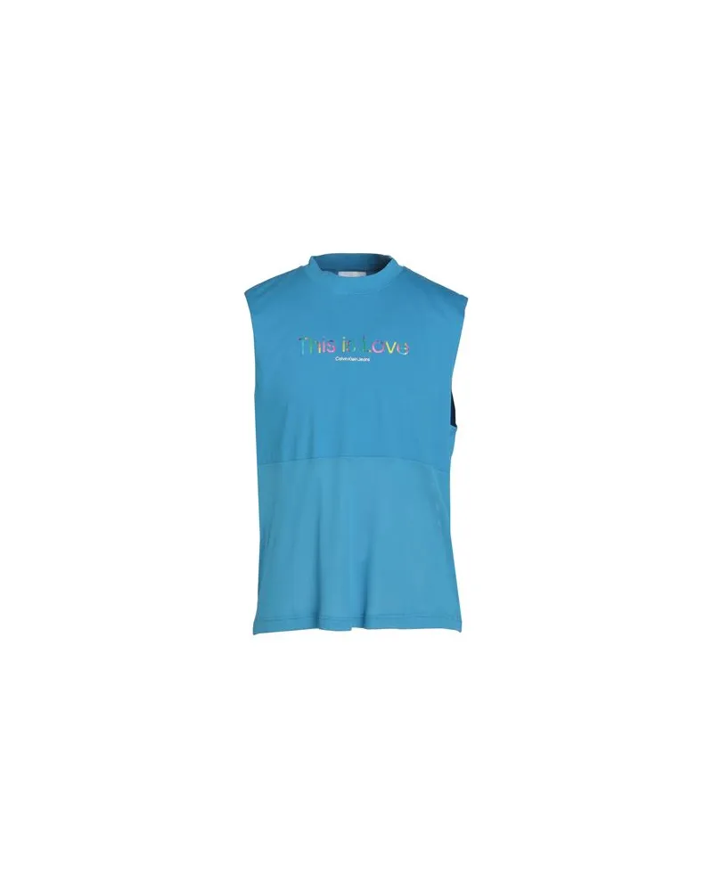 Calvin Klein TOPS - T-shirtsauf YOOX.COM Azurblau