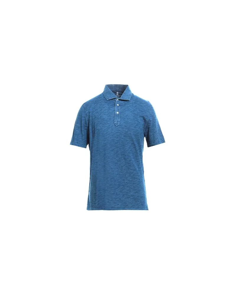 Brunello Cucinelli TOPS - Poloshirtsauf YOOX.COM Blau