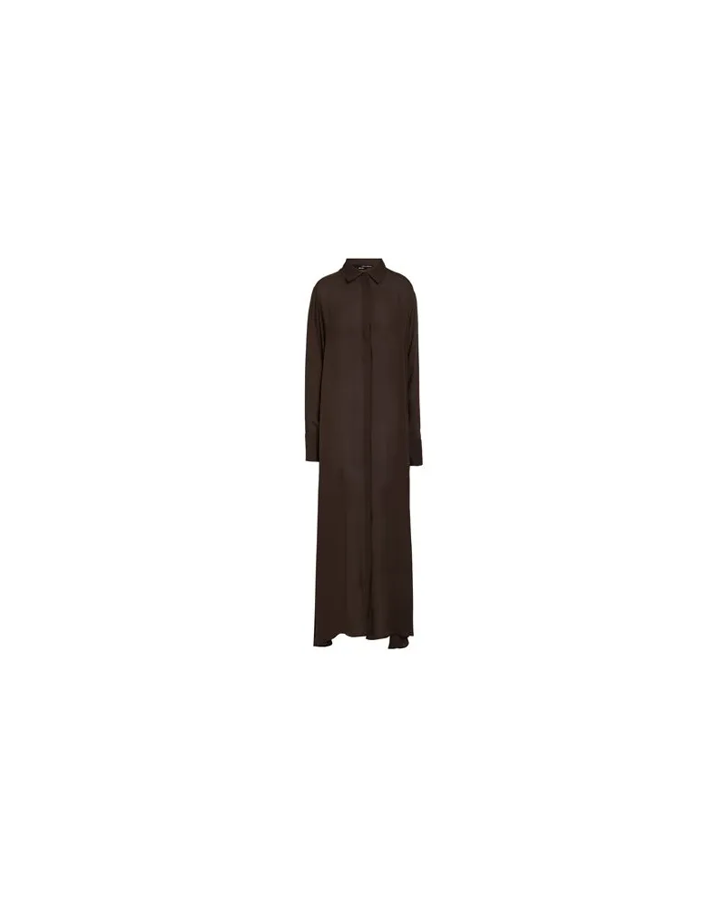 Isabel Benenato KLEIDER - Maxi-Kleiderauf YOOX.COM Dunkelbraun