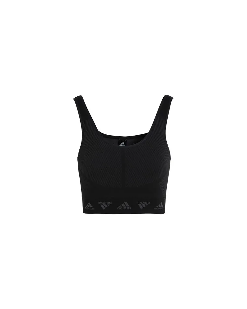 adidas AEROKNIT BRA  - TOPS - Topsauf YOOX.COM Schwarz