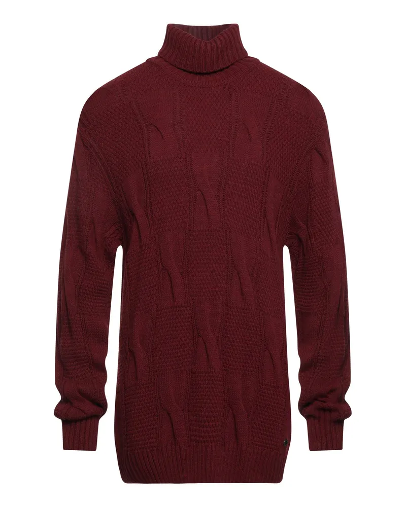 Les Copains Rollkragenpullover Bordeaux