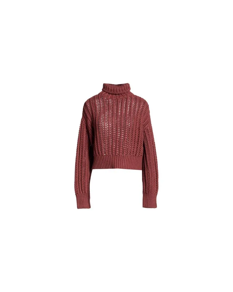 Brunello Cucinelli STRICKWAREN - Rollkragenpulloverauf YOOX.COM Ziegelrot