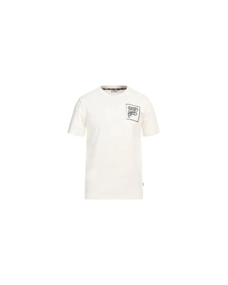Fila TOPS - T-shirtsauf YOOX.COM Cremeweiß