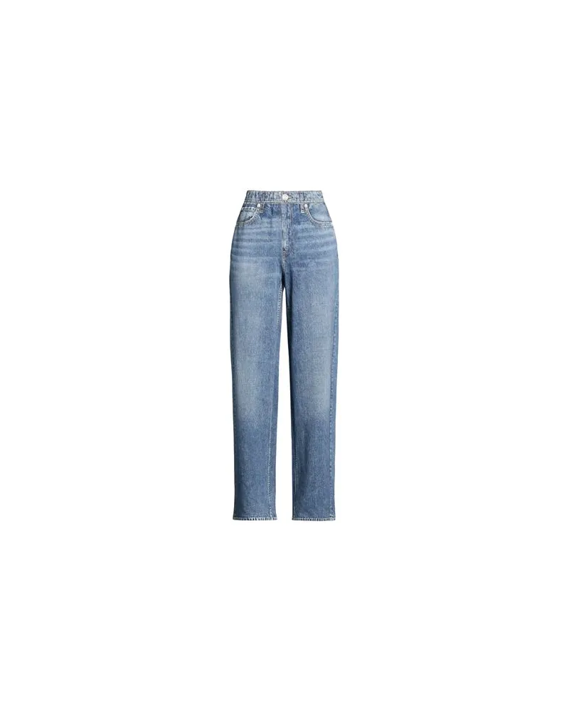 Rag & Bone MIRAMAR WIDE LEG  - HOSEN & RÖCKE - Jeanshosenauf YOOX.COM Blau