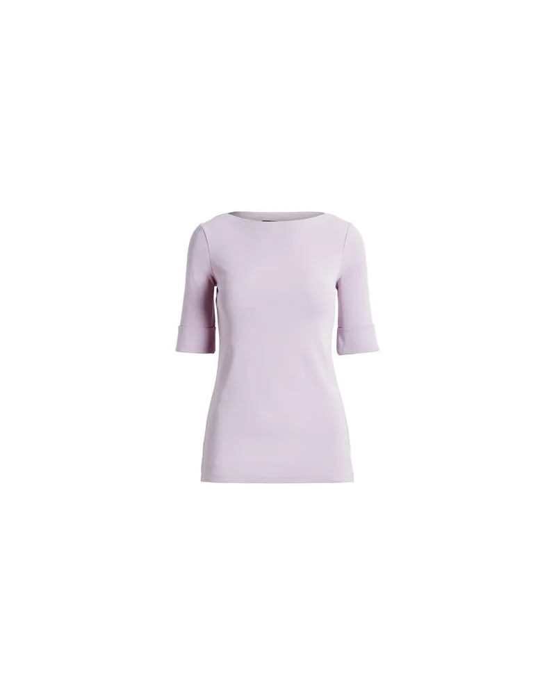 Ralph Lauren COTTON BOATNECK TOP  - TOPS - T-shirtsauf YOOX.COM Lila
