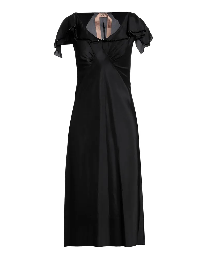 N° 21 Midi-Kleid Schwarz