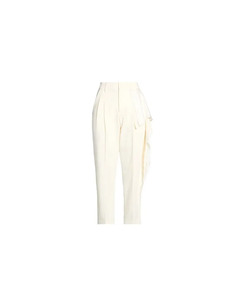 HIGH HOSEN & RÖCKE - Hosenauf YOOX.COM Cremeweiß