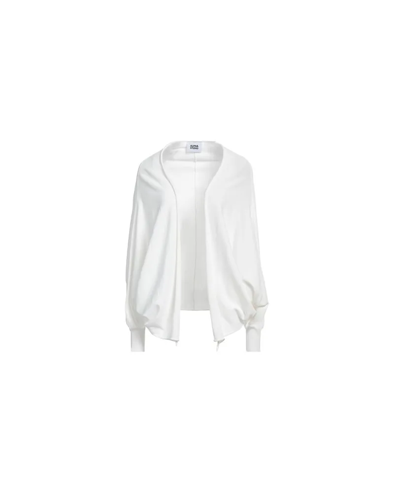 Alpha Studio STRICKWAREN - Strickjackenauf YOOX.COM Weiß