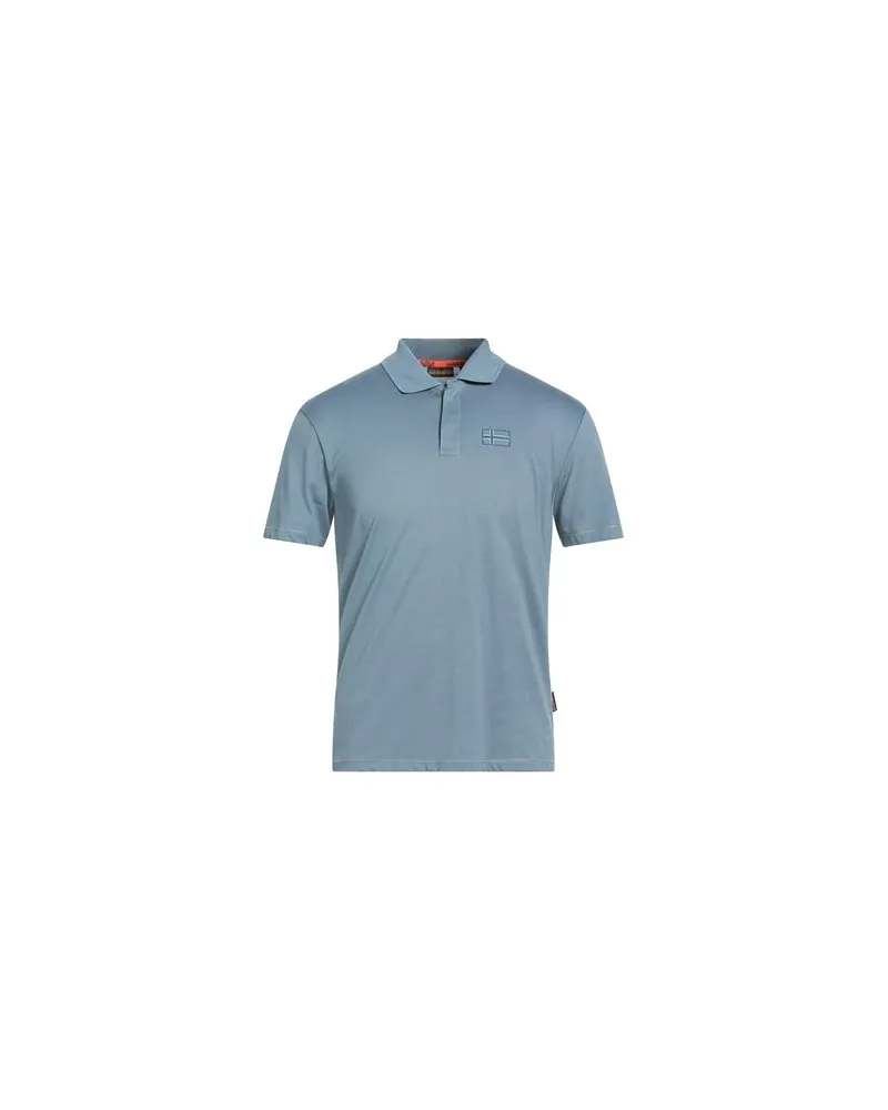 Napapijri TOPS - Poloshirtsauf YOOX.COM Taubenblau