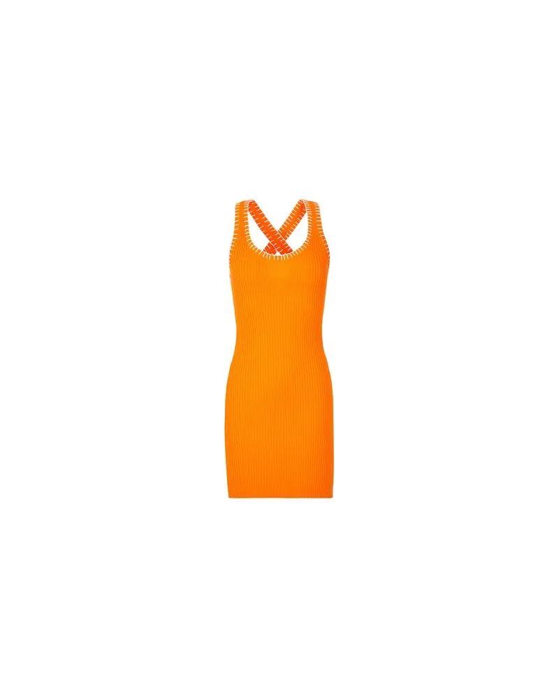 8 by Yoox SLEEVELESS KNIT MINI DRESS  - KLEIDER - Mini-Kleiderauf YOOX.COM Orange