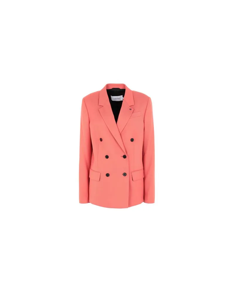 Calvin Klein DB NOTCH LAPEL BLAZER   - ANZÜGE und CO-ORDS - Blazersauf YOOX.COM Koralle