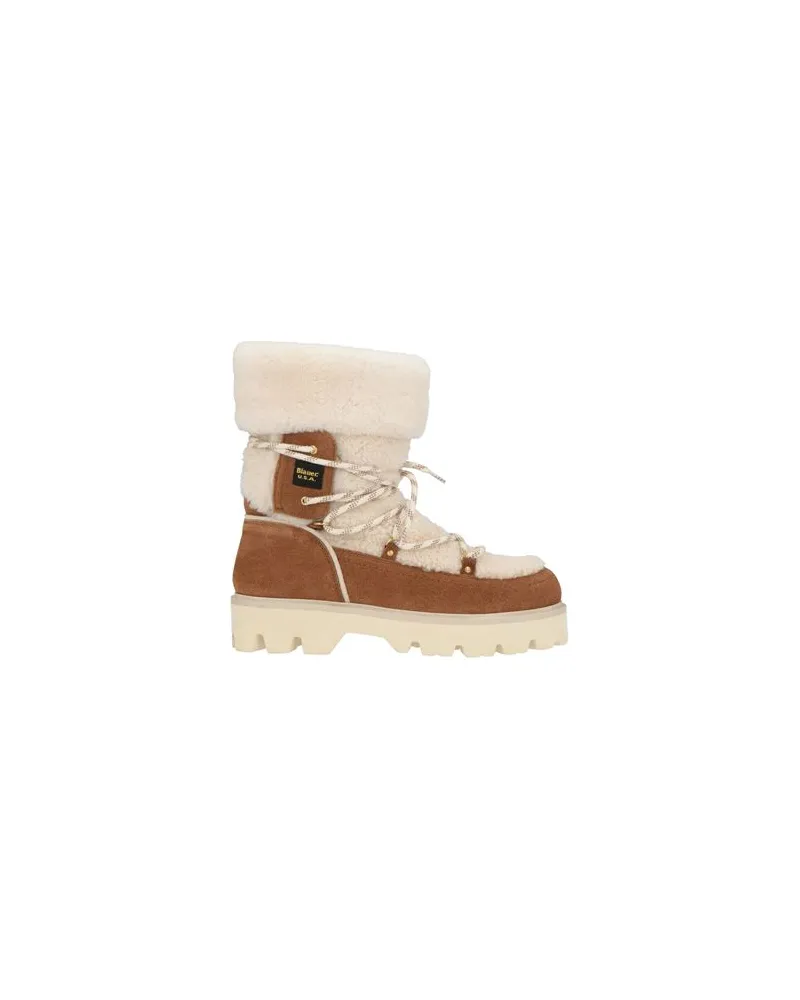 Blauer SCHUHE - Stiefelettenauf YOOX.COM Kamel