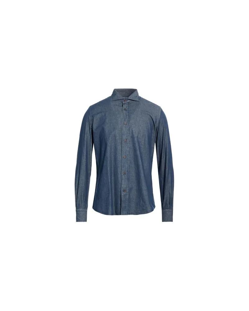 MAZZARELLI BLU - TOPS - Jeanshemdenauf YOOX.COM Blau