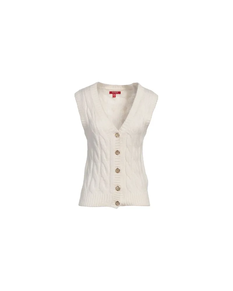 Guess STRICKWAREN - Strickjackenauf YOOX.COM Weiß