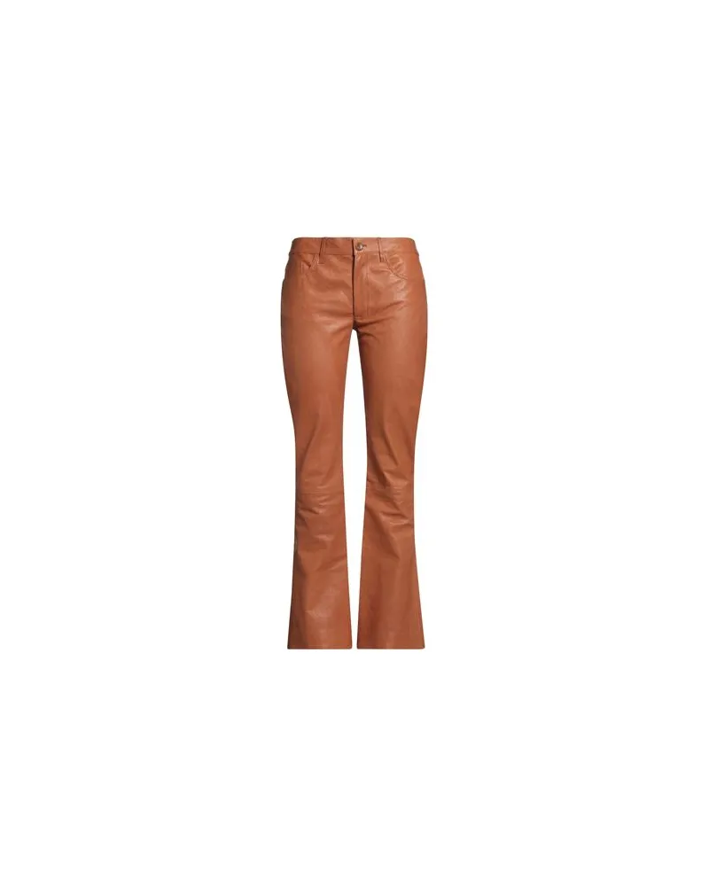 Alberta Ferretti HOSEN & RÖCKE - Hosenauf YOOX.COM Lederfarben