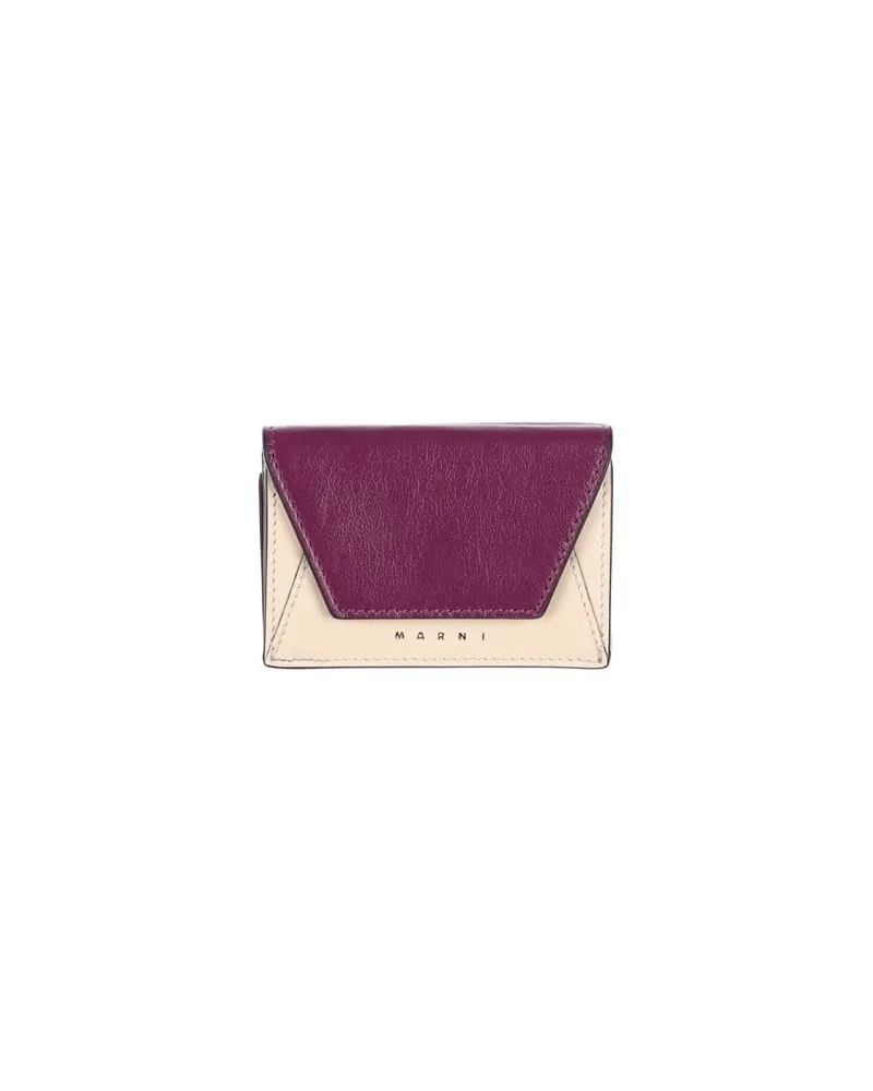 Marni Kleinlederwaren - Brieftaschenauf YOOX.COM Pflaume