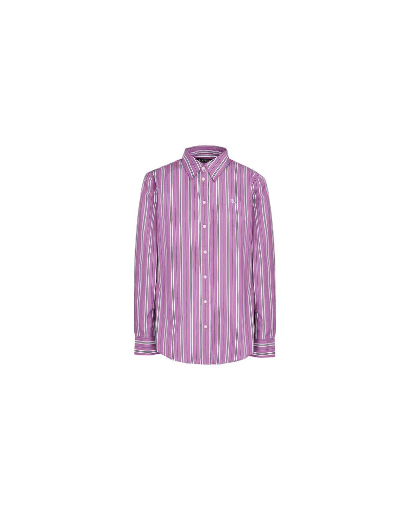 Ralph Lauren Classic Fit Striped Broadcloth Shirt  - TOPS - Hemdenauf YOOX.COM Malve