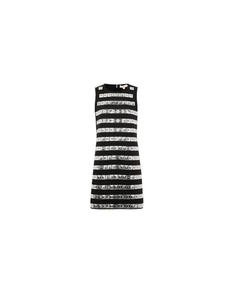 Michael Kors STRIPE EMB SHIFT DRESS   - KLEIDER - Mini-Kleiderauf YOOX.COM Schwarz