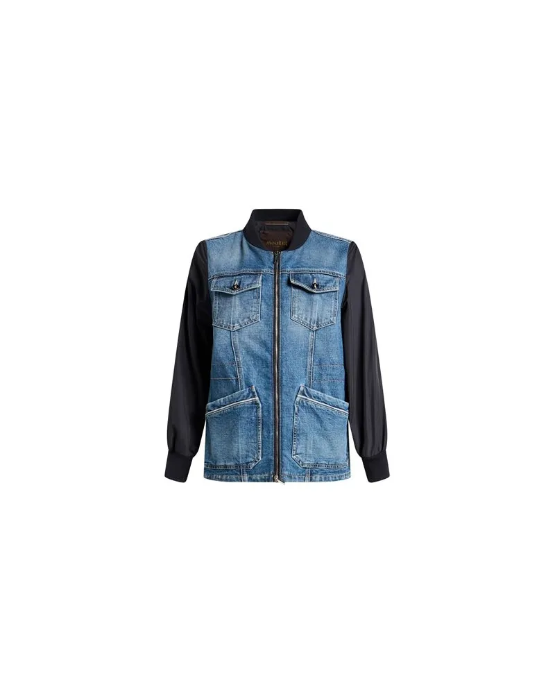 MOORER JACKEN & MÄNTEL - Jeansjacken/Mäntelauf YOOX.COM Blau