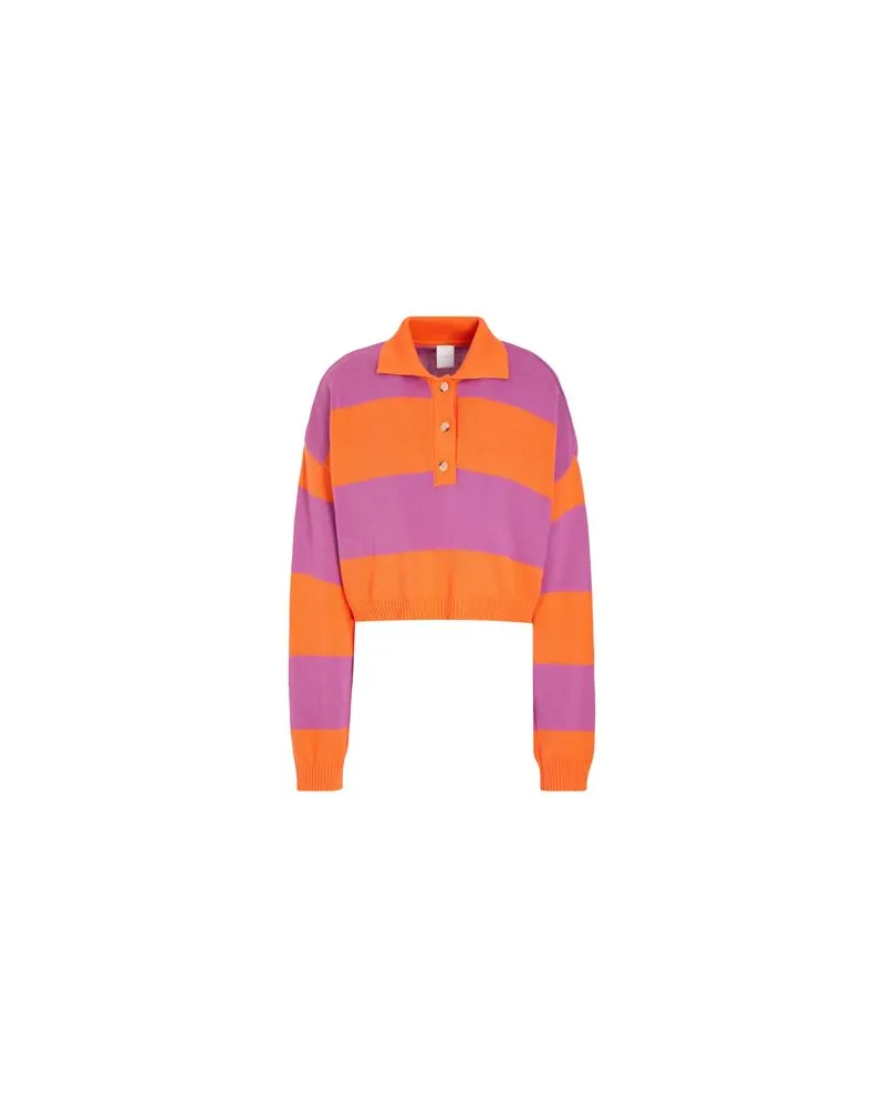 8 by Yoox ORGANIC COTTON KNITTED POLO  - STRICKWAREN - Pulloverauf YOOX.COM Orange