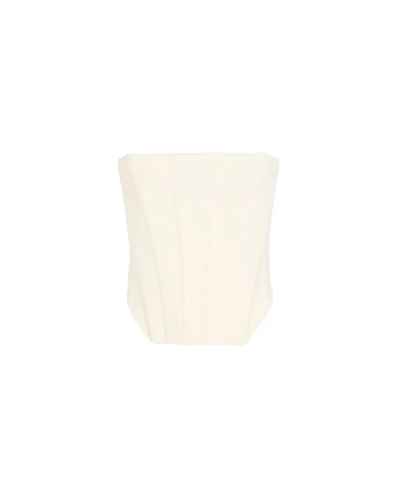 Elisabetta Franchi TOPS - Topsauf YOOX.COM Cremeweiß