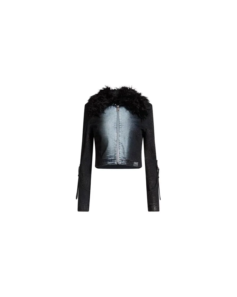 Versace Jeans JACKEN & MÄNTEL - Jeansjacken/Mäntelauf YOOX.COM Schwarz